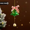Adornos de Árbol de Peluche Navideño Campanas Doradas Lazos Decoración de Atmósfera Navideña Souvenir de Festival Regalo