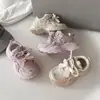 Sapatos para Meninas 2026 Novo Modelo Tênis Confortáveis com Solado Macio, Tênis Princess com Laço e Lantejoulas para Meninas