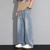 Jeans para hombre transfronterizos, nueva colección otoño 2026, estilo recto de corte holgado, pantalones de pierna ancha para adolescentes, pantalones largos casuales americanos