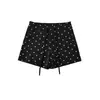 Ropa de Mujer al por Mayor Transfronteriza Estilo Europeo y Americano Verano Nuevo Pantalones Cortos con Cordón de Lunares Corte Ajustado Adelgazantes Pantalones de Tres Cuartos Chica Caliente Pantalones Cortos Calientes