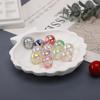 16mm Nuevo Acrílico Transparente Punteado Chapado Agujero Recto Cuentas Redondas Color Claro Aliento de Bebé Pulsera de Cuentas Colorida Venta al por Mayor