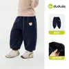 Pantalones para Bebé Familia Dudu Ropa de Otoño Más Terciopelo Pantalones Deportivos para Niños Cálidos Niños Otoño Nuevos Niñas Pantalones Largos Ropa para Niños