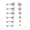Comércio Exterior Aço Inoxidável 316 Seis Garras Zircônia Unha de Osso da Orelha Aço Titânio Pequeno Brinco Joia Modelo Quente da Amazon Venda por Atacado