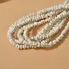 Cuentas Sueltas Turquesa Blanca Ábaco Cuenta Plana Espaciador Semiacabado Accesorios DIY Espaciador de Turquesa Grava de Turquesa Sintética