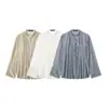 Ropa de Mujer 2026 Verano Nuevo Estilo Europeo y Americano Moda Versátil Bolsillo Bordado Camisa de Manga Larga 4786026