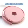 Tira de Cuero Doble Cara de 5m de Largo en Color Marrón Rojizo Estilo Vintage, Tira de Piel Sintética de PU Hecha a Mano, Accesorio Adhesivo de Doble Capa para Ropa, Bolsos y Cuerdas de Cuero DIY