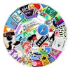 50 piezas de pegatinas de marca de moda Pegatinas decorativas para ordenador, teléfono móvil, taza de agua, pegatinas creativas para cuaderno/diario, impermeables