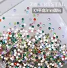 K9 Nuevo Súper Brillantes Base Plana Coloridos 3 mm Redondos Pedrería para Uñas Mezcla de Pedrería Triturada Pedrería Apilada Decoraciones de Pedrería Adhesiva de Corte 33