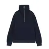 Conjunto de Sudadera de Media Cremallera de Cuello Alto Directo de Fábrica para Mujer Pantalones Largos Anchos Holgados Estilo Perezoso Conjunto de Dos Piezas Venta al por Mayor para Transmisiones en Vivo