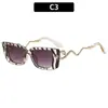 Gafas de sol personalizadas de moda con patillas en forma de serpiente, Gafas de sol de moda europeas y americanas transfronterizas, Gafas de sol retro de alta gama