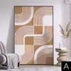 Pintura Decorativa Moderna de Luxo Leve para Entrada de Sala de Estar Laranja Linha Abstrata Pintura de Parede de Fundo de Sofá Arte Mural de Restaurante