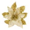 Ponto transfronteiriço 15cm vermelho/dourado/prateado flor de Natal simulação pó glitter pingente árvore de Natal arranjo de flores pó dourado de Natal