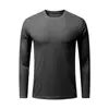 Nuevas Ropa Deportiva de Manga Larga para Hombre, Ligera, Transpirable, de Color Sólido, de Secado Rápido, para Correr y Fitness, Otoño e Invierno