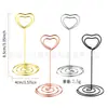Portanotas Metálico Transfronterizo, Portatarjetas de Visita de Escritorio, Portatarjetas de Lugar en Forma de Corazón, Al Por Mayor en Stock, Soporte para Mensajes, Etiquetas para Bodas