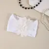 Nuevo accesorio para el cabello infantil transfronterizo europeo y americano: Diadema ancha suave de jacquard floral de nailon grande para bebés y niños pequeños para proteger la fontanela