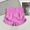 Pantalones ajustados de estilo europeo y americano, elásticos, con realce de glúteos tipo durazno, de cintura alta y control de abdomen, shorts de yoga para correr deportivos de alta elasticidad, secado rápido, estilo 'hot girl'