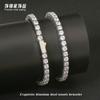 Pulsera de Cadena de Tenis Completa de Circonita Brillante Acero Inoxidable No se Desvanece Lujo Ligero Acero de Titanio de Alta Gama Estilo Hip-Hop para Hombre