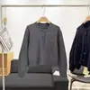 Cárdigan de punto holgado recto largo de manga larga con botones y cuello redondo de estilo minimalista, chaqueta suéter simple casual de color liso para ir al trabajo