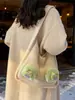 Bolso de Lana de Monstruo de Boca Grande Tejido para Mujer 2025 Nuevo El Más Fácil de Combinar Bolso de Hombro de Gran Capacidad Estilo Perezoso Bolso Relleno