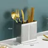 Suporte Espessado de Aço Inoxidável para Hashi para Uso Doméstico, Gancho Quadrado Estilo Gaiola para Hashi Montado na Parede, Porta-Hashi, Escorredor de Talheres, Atacado