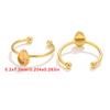 Soporte de anillo pulido de color acero inoxidable que retiene el color DIY Anillo Pinto anillo anillo cara del anillo horno oro incrustado perla soporte de anillo de apertura accesorios