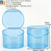 Caja de plástico para bastoncillos de algodón caja cosmética de PP rejilla simple doble caja de embalaje para bastoncillos de algodón de lápiz labial caja de almacenamiento para desmaquillante