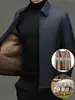 Nueva colección de invierno: Chaqueta de lana, seda de morera y algodón con forro interior desmontable, adecuada para ropa de negocios casual, engrosada para abrigar, diseñada para hombres de mediana edad