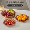 Cesta de Lanches de Rattan Sintético Prato de Batata Frita de Rattan Prato de Frutas Cesta de Legumes para Panela Quente Casa Sala de Estar Prato de Lanches de Amendoim e Frutas Secas
