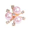 Nueva versión, accesorios de aleación con forma de corazón de flor de tres perlas, ramillete de muñeca para abanico de novia, accesorios de joyería en stock, venta al por mayor