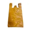 Bolsas de compras de plástico grandes tamanho 40 50 60 cor amarelo-laranja para embalagem de frutas e vegetais