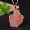 Flor de Melocotón Natural Donut Relleno Manzana Nube Auspiciosa Candado Colgante de Jade Anillo de Paz Colgante Suministro en Vivo Suministro de Comercio Exterior