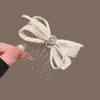 Peine de Mano con Lazo Estampado de Leopardo Estilo Coreano para Mujer, Peine de Alta Corona para Alisar el Cabello Suelto, Pinza para el Cabello Versátil y Elegante