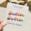 Pegatinas para Uñas Infantiles, Pegatinas para Uñas, Pegatinas Completas para Manicura, Uñas Portátiles, Uñas de Dedo de Dibujos Animados con Diamantes, Uñas Postizas, Uñas Terminadas
