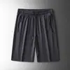 Shorts Esportivos de Tamanho Grande para Homens, Secagem Rápida, Respirável, Estilo Fino de Verão, para Corrida, Fitness, Calça Casual Solta de Cinco Pontos de Seda Gelada