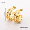 Pendientes de Acero de Titanio Estilo Ins Espigas Flores Hojas Pendientes Pendientes Pendientes de Acero Inoxidable Oro 8K Pendientes de Gama Alta para Mujeres