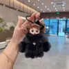 Novo Pingente Chaveiro de Boneca Cartoon de Olhos Grandes, Fofo Laço de Pelúcia Vinil Boneca Charme de Bolsa