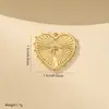 Acessórios de Joias Materiais Artesanais Metal Incrustado Zircônia Pingente em Formato de Coração Colar Pulseira Brincos Pingente DIY