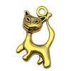 Ventas Calientes Transfronterizas Dibujos Animados Aleación de Oro Antiguo Animal Gato DIY Llavero Collar Pulsera Colgante Colgante Accesorios de Joyería