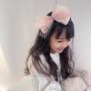 Nuevo Estilo Dulce de Princesa Estilo Rosa Par de Pinzas de Presión con Lazo de Cinta para Niños Clip BB Diadema Accesorios para el Cabello Tocado