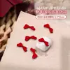 Año Nuevo Rojo Lunares Lazo Arte de Uñas Joyería Rojo Chino Carácter de Bendición Lingote Propicio Deseoso Accesorios de Uña Portátiles