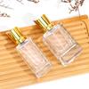 Frasco de Vidro Transparente de Corte Quadrado de 15mm para Perfume com Tampa de Vedação, Frasco Spray Recarregável para Perfume
