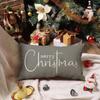 Almofada de Natal Estampa de Floco de Neve de Natal Amazon Cross-Border Nova Decoração de Casa Fronha Almofada Lombar