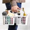 Cesta de chuveiro portátil de plástico, cesta de armazenamento de banheiro, cesta de armazenamento de banheiro com compartimentos para itens diversos, cesta de armazenamento para banho