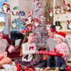 Festa de Natal Transfronteiriça Pendente 12 Peças de Anão Fofo Carro Madeira Decoração de Inverno Enfeites Árvore Genealógica Pingentes