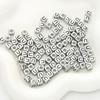 6*6 Letras Inglesas Acrílicas Cuentas Cuadradas de Plata Antigua Cuentas Sueltas Cadena para Teléfono Móvil Kit de Materiales para DIY Pulsera Accesorios para Collar