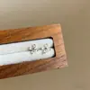 Brincos de Tarraxa Pequenos e Frescos da Moda para Mulheres, Luxo Leve, Sensação de Alto Padrão, Versátil, Brinco para Piercings de Orelha, Joia de Orelha Exquisita Estilo Coreano