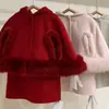 Ropa Infantil Estilo Chanel al por Mayor, Traje de Zorro para Niñas, Abrigo de Lana, Ropa de Invierno, Vestido Infantil Elegante, Transfronterizo