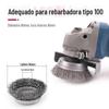 Roda de arame de aço em forma de tigela engrossada remoção de ferrugem escova de arame de aço 201/304 fio de aço inoxidável polimento escova de ferro moagem