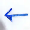 Herramienta de Marcado Central de Aleación de Aluminio para Encontrar el Punto Central, Dibujar Líneas, Marcar Ángulos Rectos, Líneas Verticales, Ángulos de 45 Grados, Regla de Medición para Carpintería