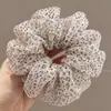 Goma para el pelo de estilo coreano, tamaño extragrande, de intestino de cerdo, estilo casual para niñas, linda cuerda floral para coleta con lazo
